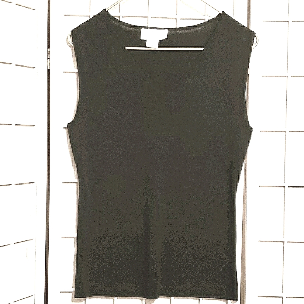 Andre Sauvage Black Rayon/Nylon Tank Top SZ M
